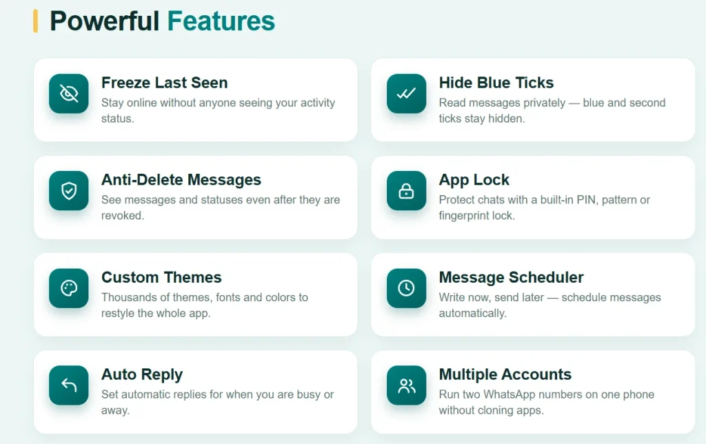 gbwhatsapp apk latest version features